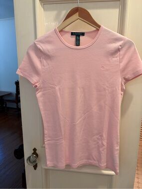 Ralph Lauren Light Pink Short-Sleeve Crewneck Tee